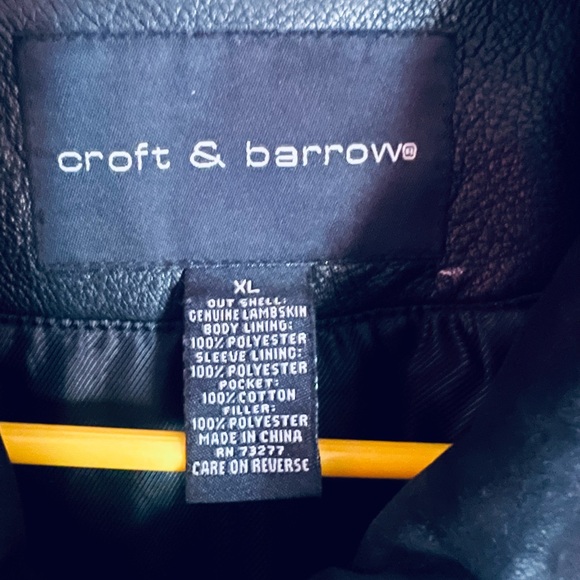 Croft & Barrow Genuine Leather Jacket For Men’s and Women Size XL RN (73277 ) - Picture 5 of 5